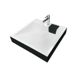 Sink + washbasin Adamant Washer New (4824296202903), Black/White