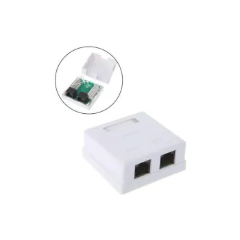 Omrežna vrata Socket 2 Kingda Cat 6 UTP, White (KD-WP6035-C6)