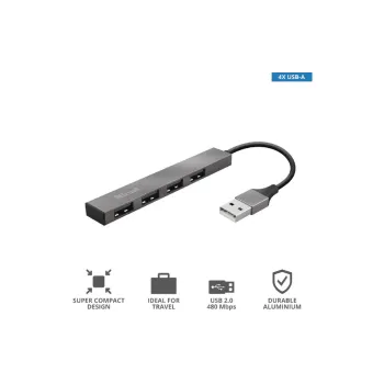 USB-хаб Trust USB-A - USB-A х4 (23786_TRUST), Gray