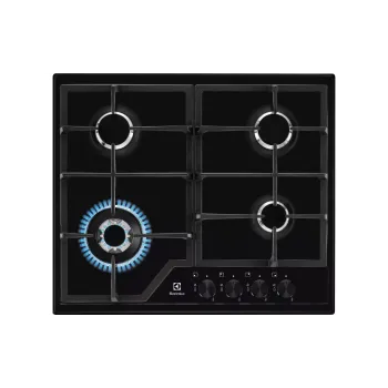 Варильна поверхня Electrolux (KGS6436K), газова, чувун, Black