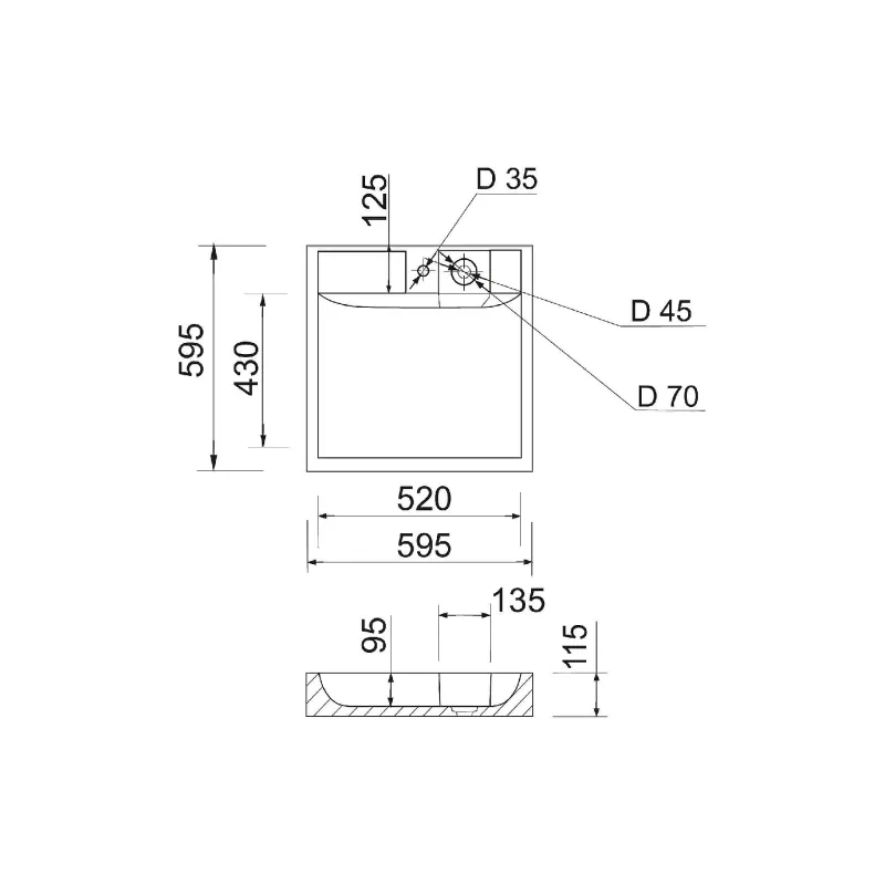 حوض + حوض غسيل Adamant Washer New, White (4824296202901)