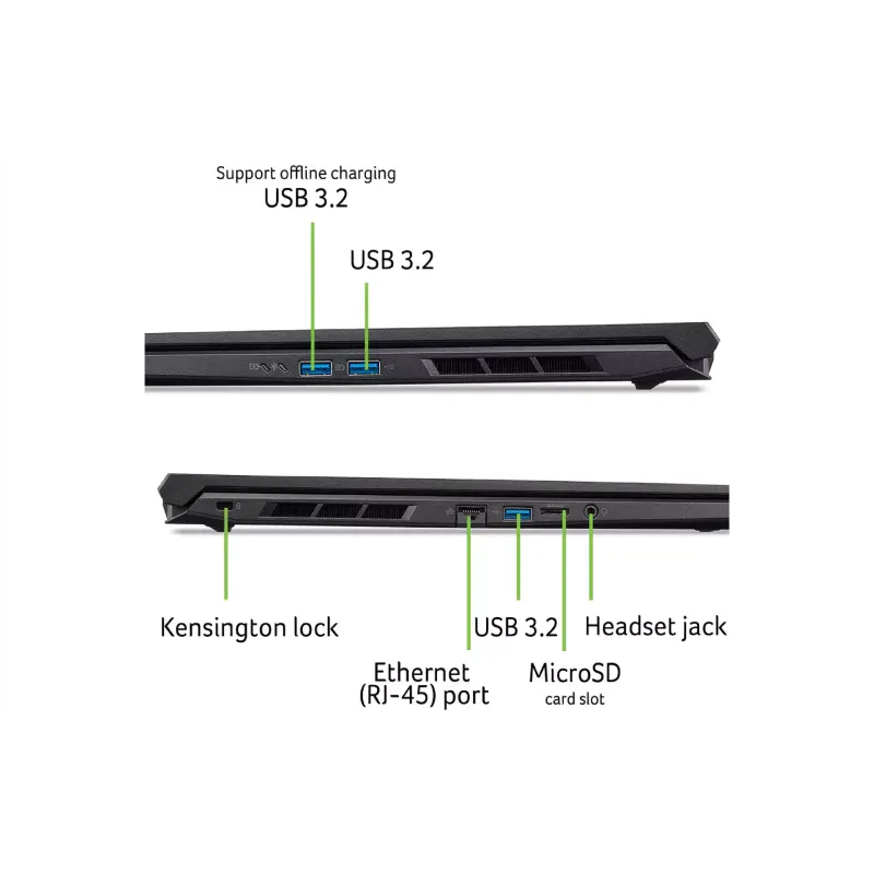 Computadora portátil Acer Nitro V 16 ANV16-72, Black (NH.QZREU.008)