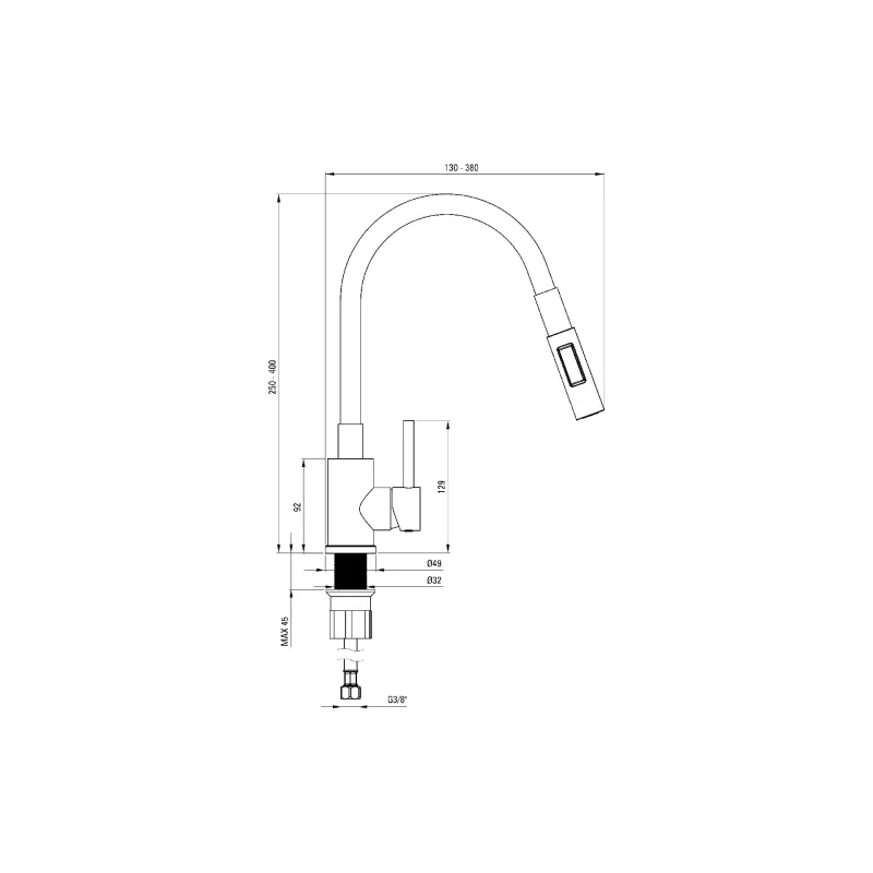 حوض المطبخ Deante (ZRDGS113)
