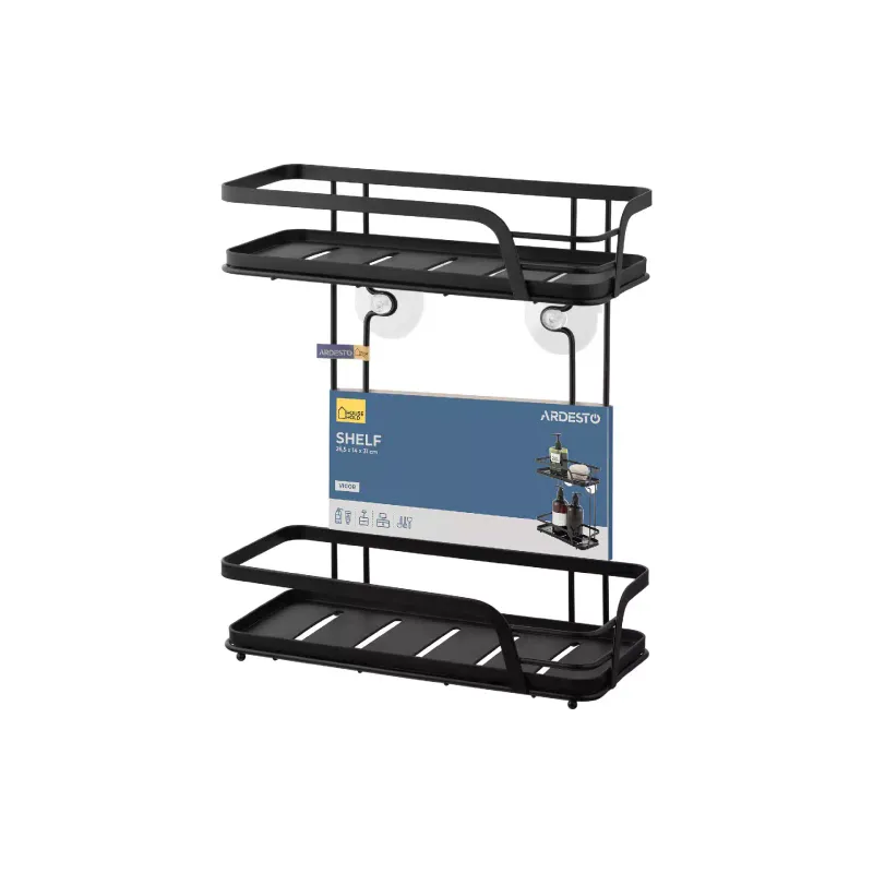 2-tier shelf Ardesto Vigor (ARHK4504PB), Black