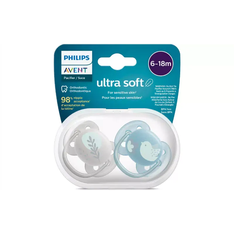 Пустушка Avent Ultra Soft (SCF091/15), 6-18 міс, 2 шт