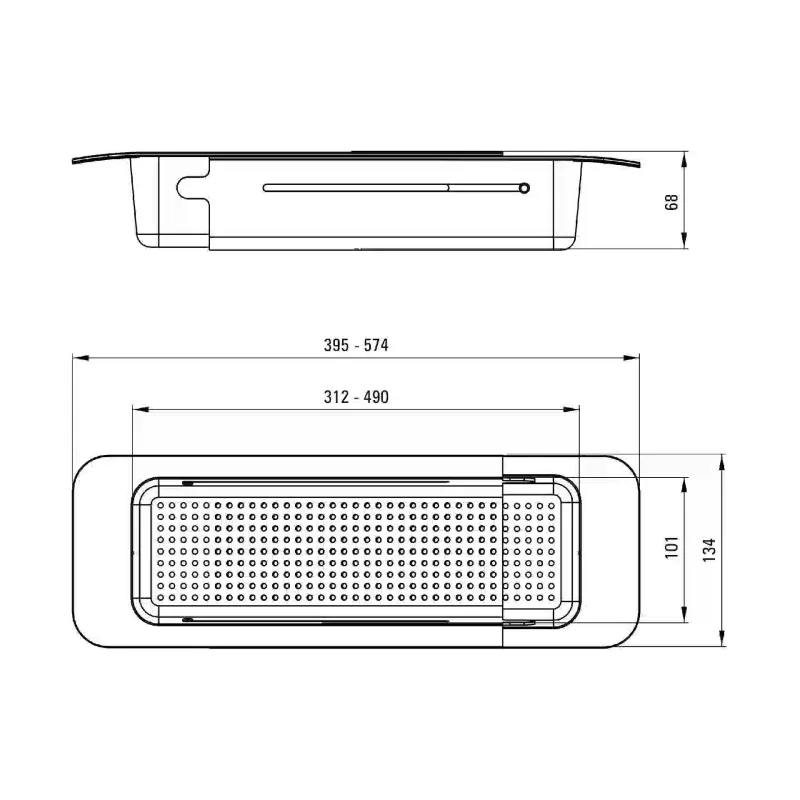 Košara za sušenje zelenjave in sadja Deante, Black (ZZB_N00L)