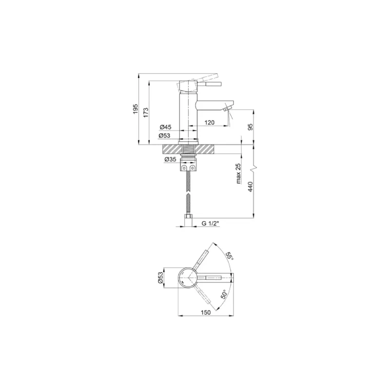 Spüle + Waschbecken Adamant Quanto 70 (4824296208101)