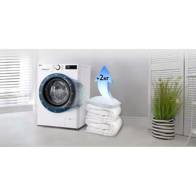 Washing machine LG (F4Y5ES6W), White