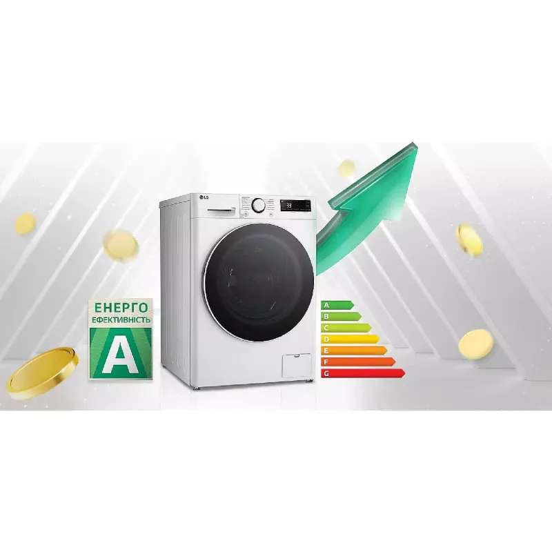 غسالة ملابس LG, White (F4Y5RS0W)