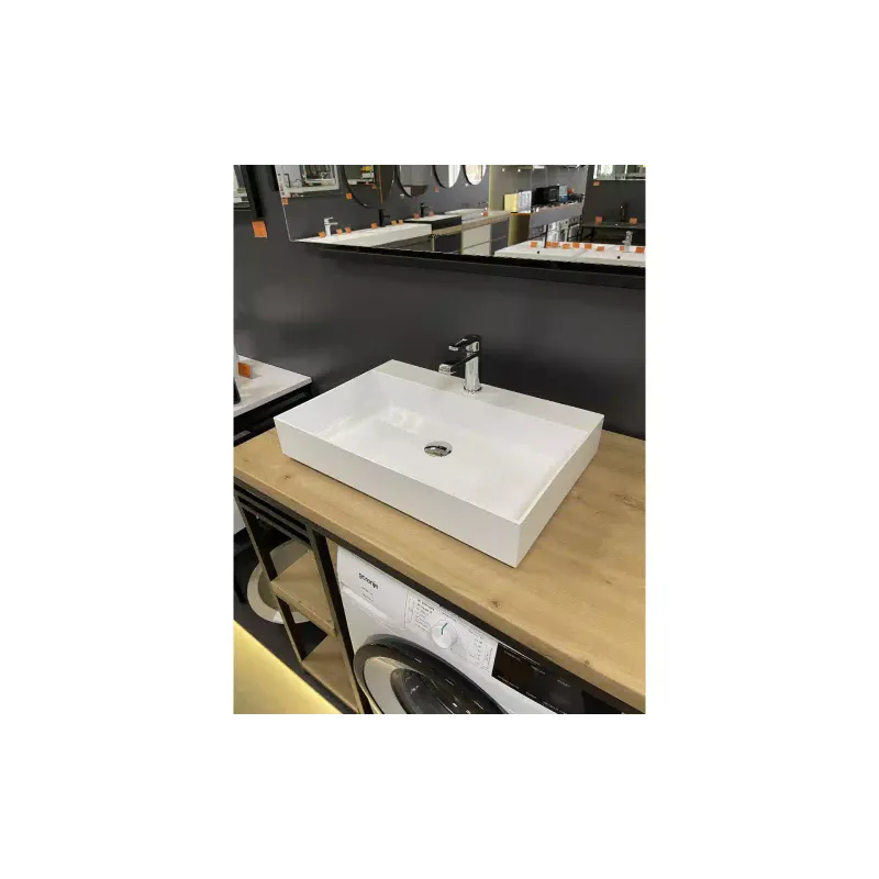 Mosdó + mosdótálca Adamant Slender, White (4824296204008)