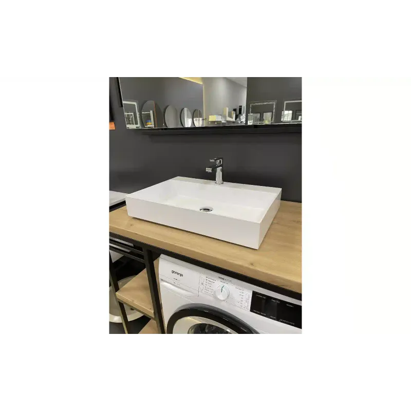 Mosdó + mosdótálca Adamant Slender, White (4824296204008)