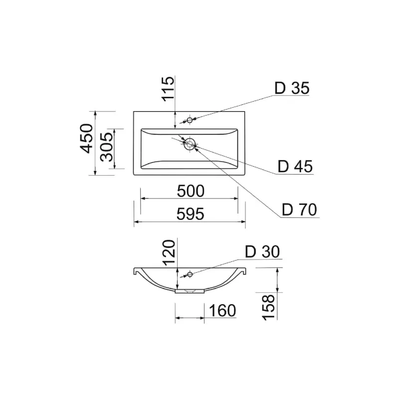 Раковина + умивальник Adamant Cers (100002354), White