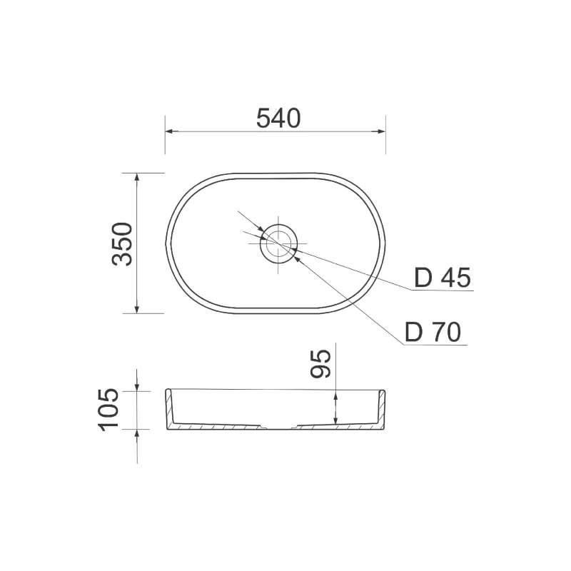 Раковина + умивальник Adamant Beste New (100002850), White