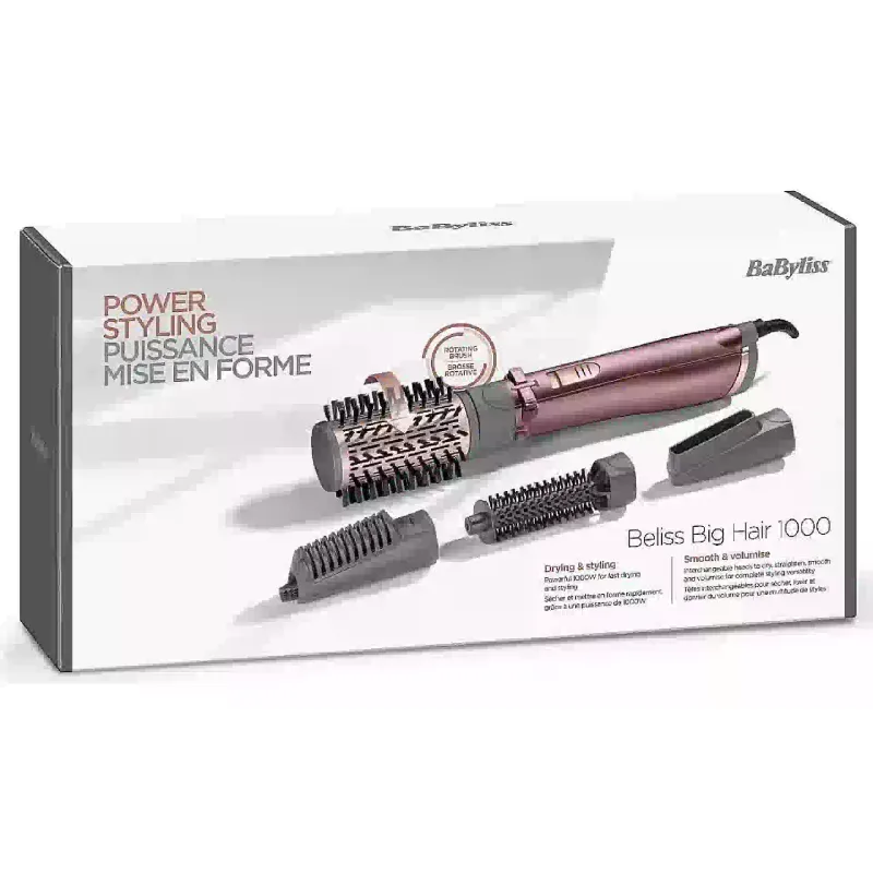 Hair dryer brush Babyliss Beliss Big Hair (AS960E), 1000 W, Pink