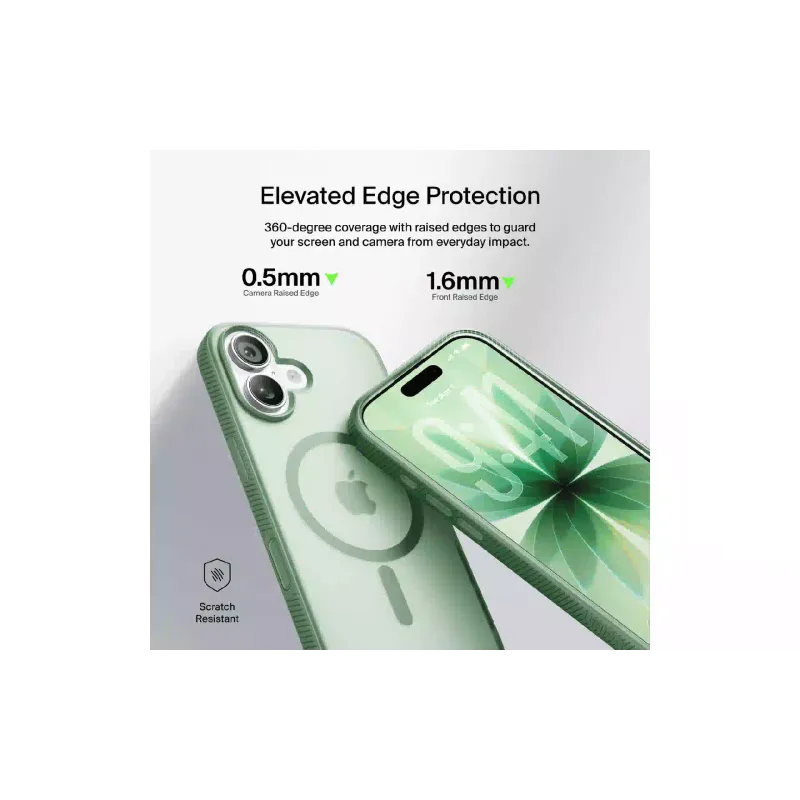 Чохол Belkin Magnetic Protective Grip (MSA034HQSE), для Apple iPhone 17, Sage