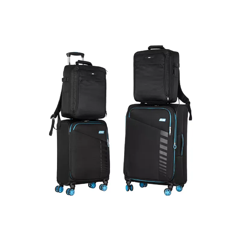 Набор чемоданов 2E Trek, M+S, 2 шт (2E-SPE-TREK-SET4-BK)