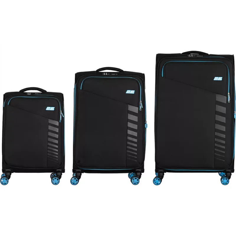 Набор чемоданов 2E Trek, L+M+S, 3 шт (2E-SPE-TREK-SET6-BK)