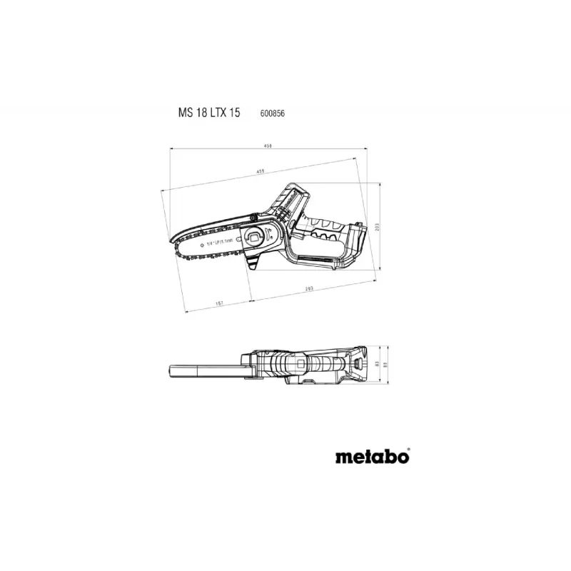 Láncfűrész Metabo MS 18 (600856500)
