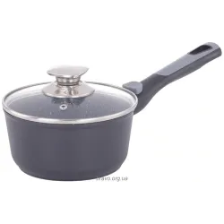 Ківш із кришкою Ardesto Gemini Bari (AR1913AS), 1300 мл, алюміній, Black Ківш із кришкою Ardesto Gemini Bari (AR1913AS), 1300 мл, алюміній, Black