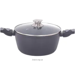 Каструля з кришкою Ardesto Gemini Bari (AR1939AC), 3.9 л, алюміній, Black Каструля з кришкою Ardesto Gemini Bari (AR1939AC), 3.9 л, алюміній, Black