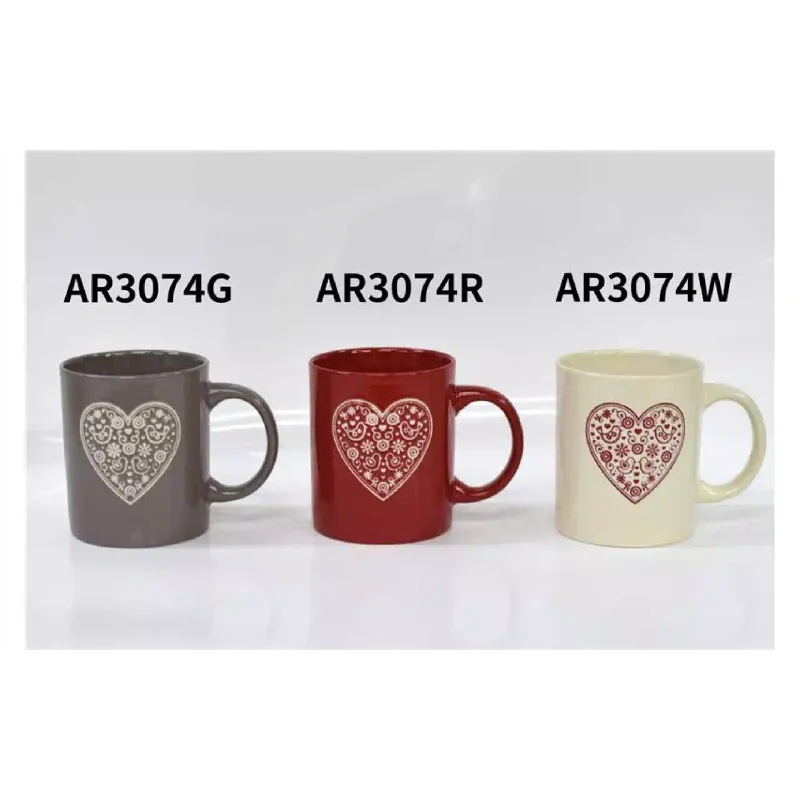 Cup Ardesto Heart (AR3074G), 320 ml, Grey