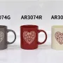 Cup Ardesto Heart (AR3074G), 320 ml, Grey