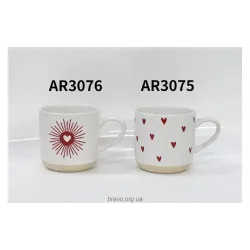 Cup Ardesto Heart (AR3076), 350 ml, White
