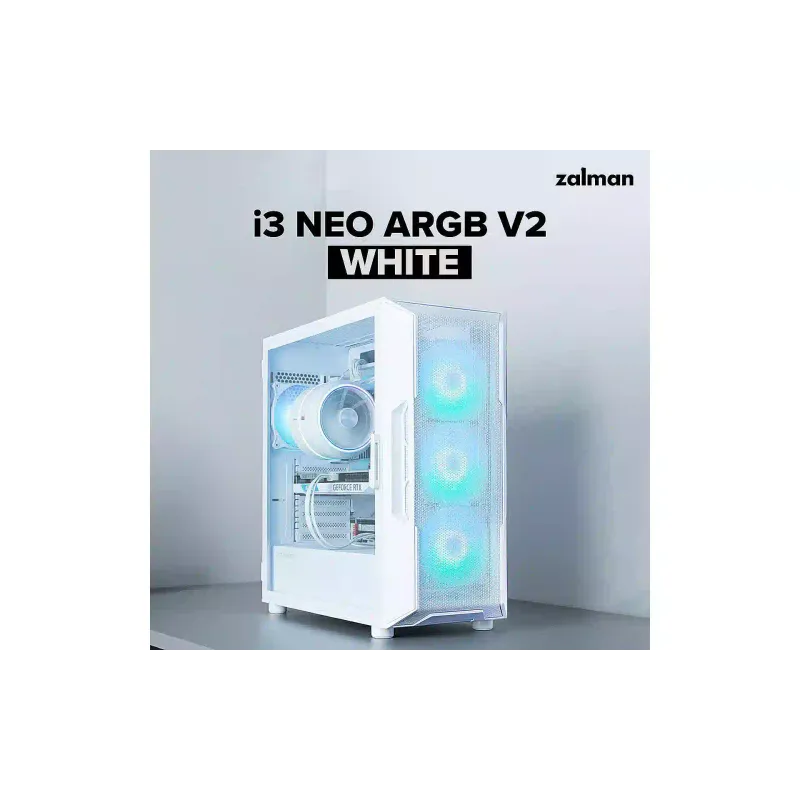حالة الكمبيوتر Zalman, White (I3NEOARGBV2WHITE)