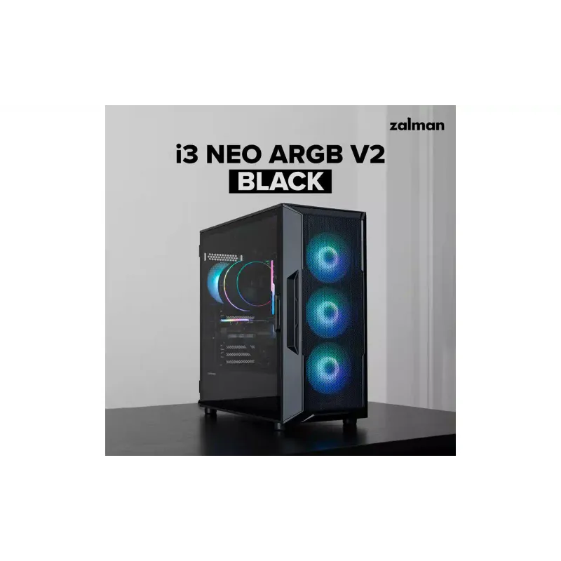 Gabinete para PC Zalman, Black (I3NEOARGBV2BLACK)