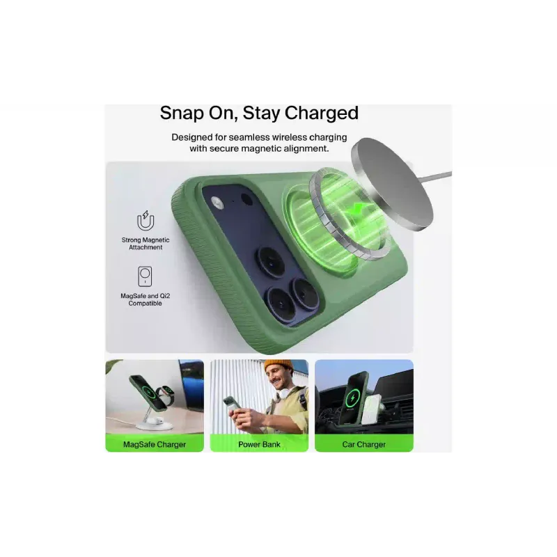 Чохол Belkin Magnetic Protective Grip (MSA036HQSE), для Apple iPhone 17 Pro Max, Sage