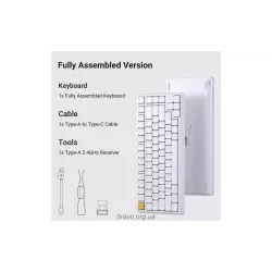 Механична клавиатура Keychron, White (J1-Q1-UA)