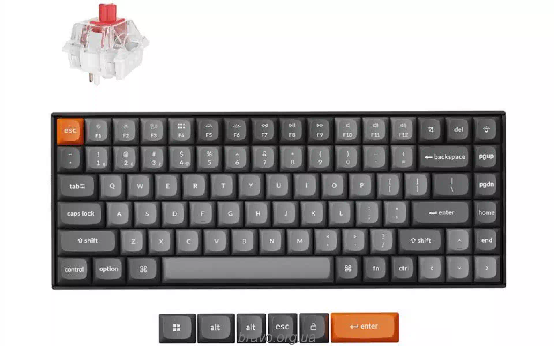 Механична клавиатура Keychron, Black (K2M-C4-UA) Механична клавиатура Keychron, Black (K2M-C4-UA)