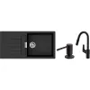 حوض المطبخ + الخلاط Hansgrohe S520-F480, Black Graphite (43358600)