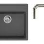 Küchenspüle + Mischbatterie Hansgrohe S520-F510, Black Graphite (43359800)