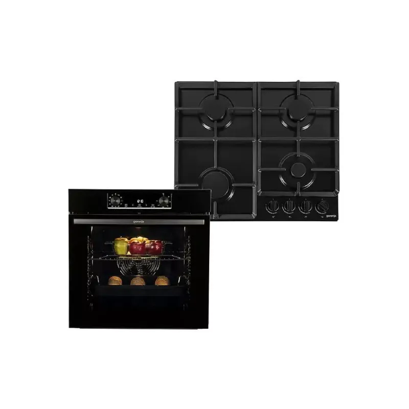 Варильна поверхня + духова шафа Gorenje (SET_BO6735E02BK_G641EB), Black