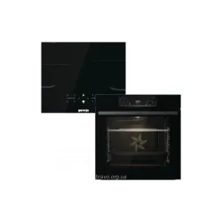 Варильна поверхня + духова шафа Gorenje (SET_BOS6737E06BG_GI6401B), Black Варильна поверхня + духова шафа Gorenje (SET_BOS6737E06BG_GI6401B), Black