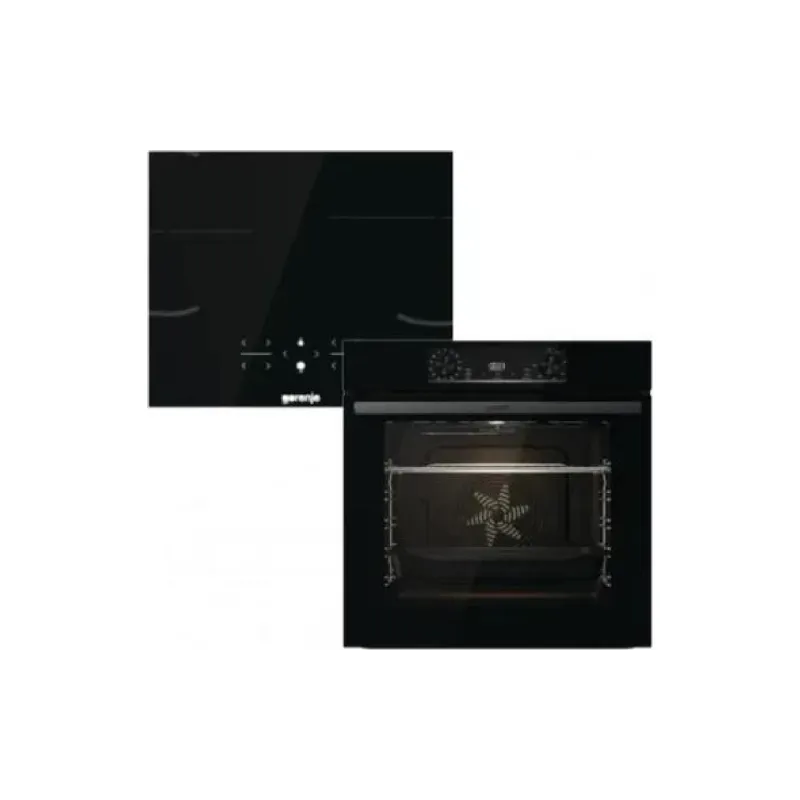 Варильна поверхня + духова шафа Gorenje (SET_BOS6737E06BG_GI6401B), Black