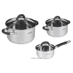 Набір посуду Ardesto Gemini Salerno (AR1906S), нержавіюча сталь, 6 шт Набір посуду Ardesto Gemini Salerno (AR1906S), нержавіюча сталь, 6 шт