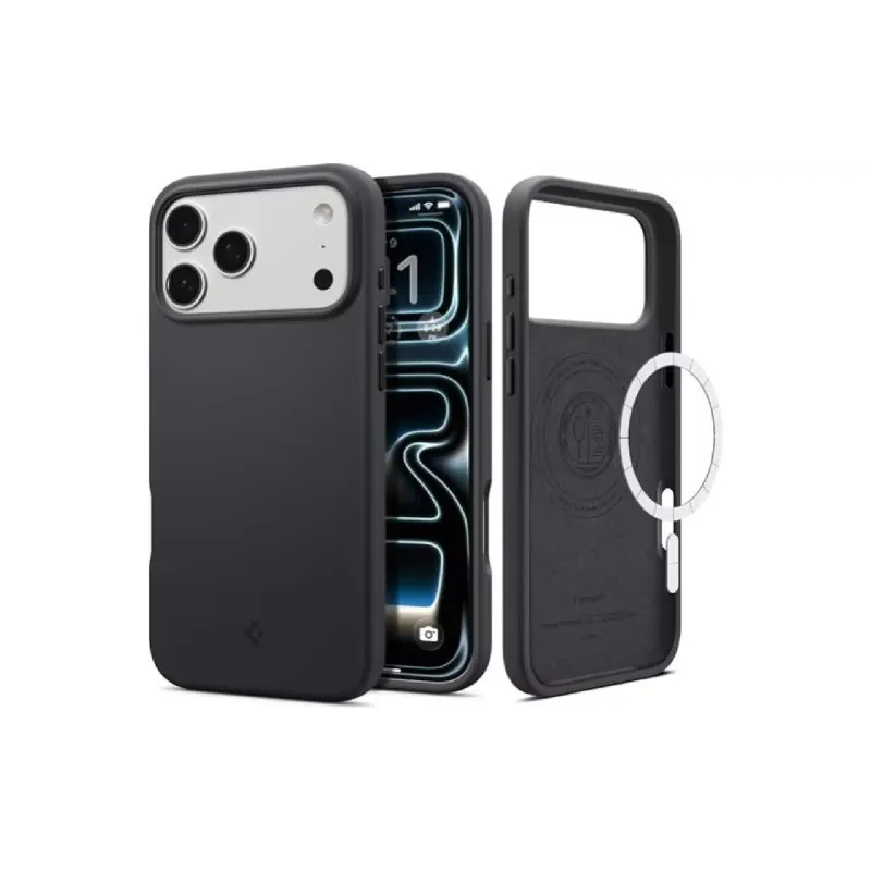 Apple iPhone 17 Pro Case Spigen Silicone Fit MagFit (ACS10335), Black