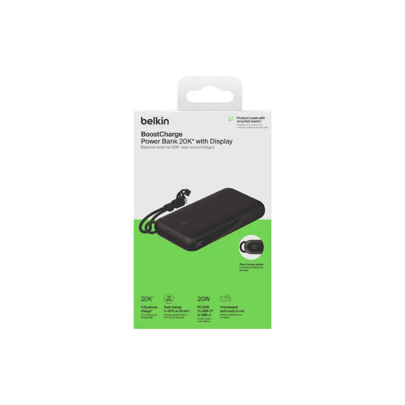Powerbank Belkin 20000 mAh, Black (BPB028HQBK)