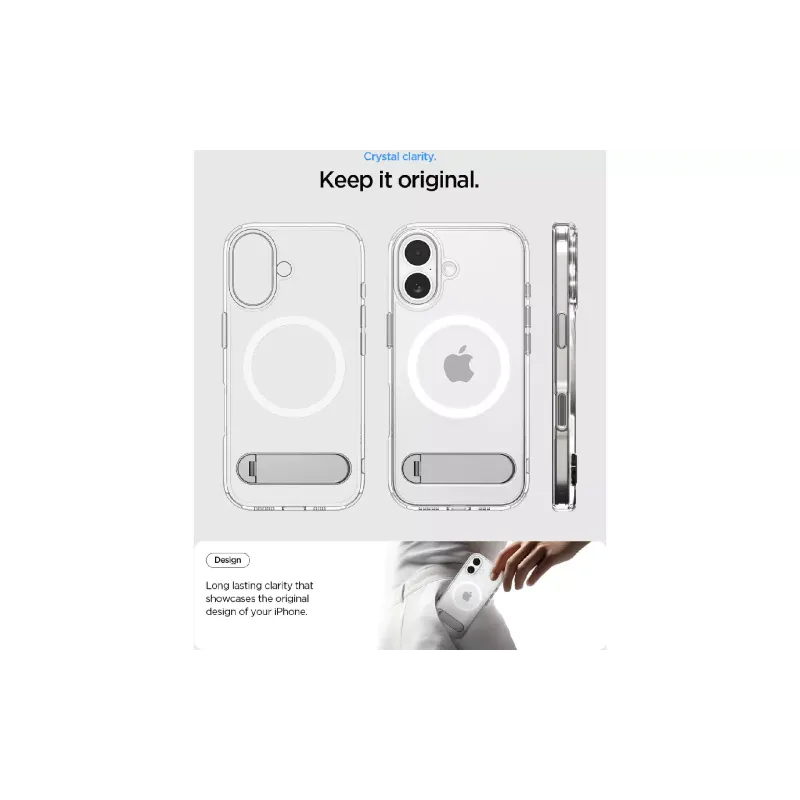 Apple iPhone 17 Case Spigen Ultra Hybrid S MagFit (ACS09981), Clear White