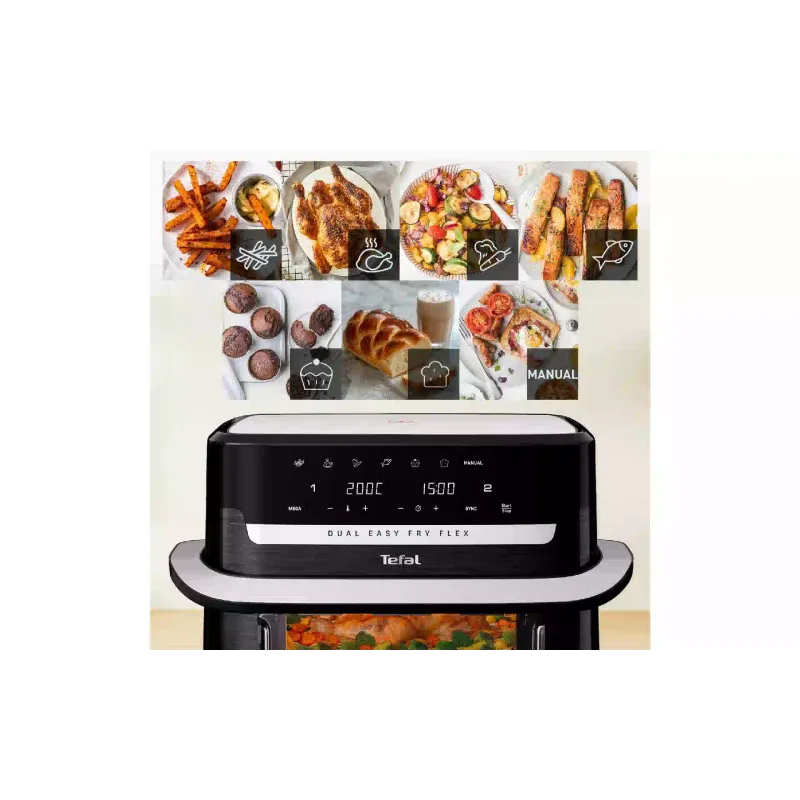 Multi-Backofen Tefal Dual Easy Fry Flex, Black (EY9228E0)