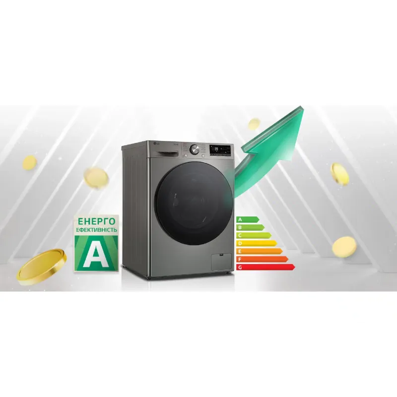 Washing machine LG (F4Y7ES5P), Silver