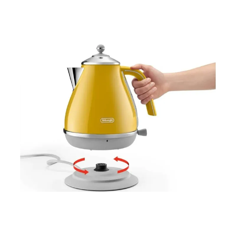Електрочайник DeLonghi Icona Capitals (KBOC2001Y), 1700 мл, Yellow