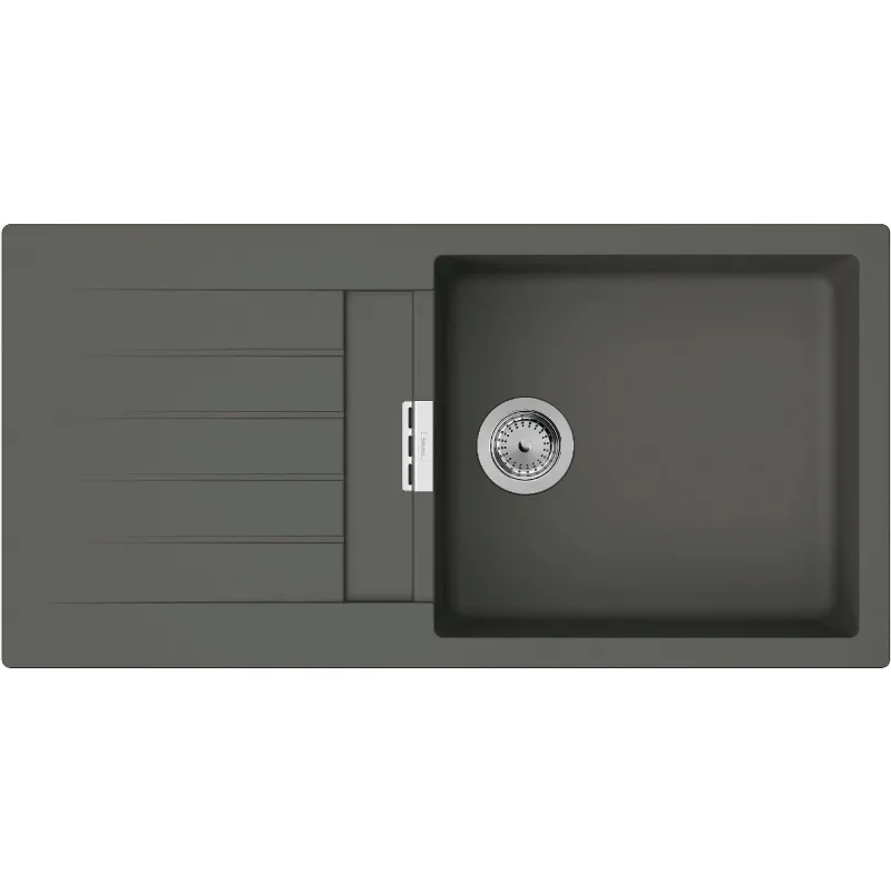 حوض المطبخ + الخلاط Hansgrohe S520-F480, Grey Stone (43358400)
