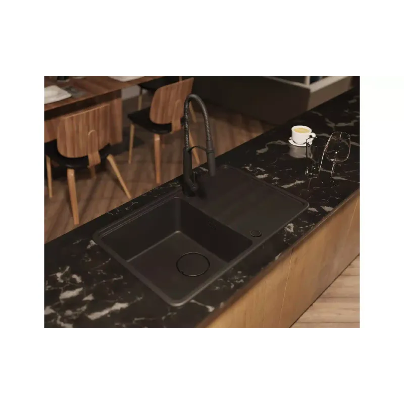 Pia da cozinha Deante Momi, Matte Black (ZKM_N113)