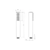مجموعة دش Deante Silia, Matte Steel (BQS_F11M)