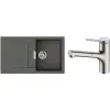 حوض المطبخ + الخلاط Hansgrohe S520-F345, Grey Stone (43356800)