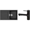 Kitchen sink + mixer Hansgrohe S520-F345 (43356670), Black Graphite