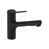 Kitchen sink + mixer Hansgrohe S520-F345 (43356670), Black Graphite
